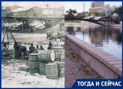 Астрахань тогда и сейчас: вид на Мост влюбленных Астрахань тогда и сейчас: вид на Мост влюбленных