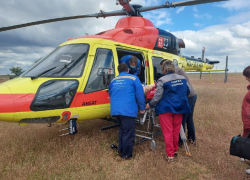 Вертолёт санитарной авиации доставил экстренного пациента в Астрахань 